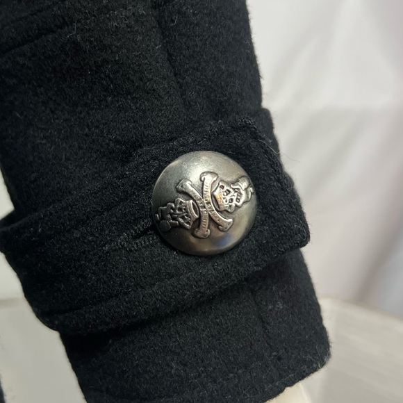 Anthropologie Millard Fillmore XS Double Breasted Wool/Cashmere Military Coat - Picture 2 of 8